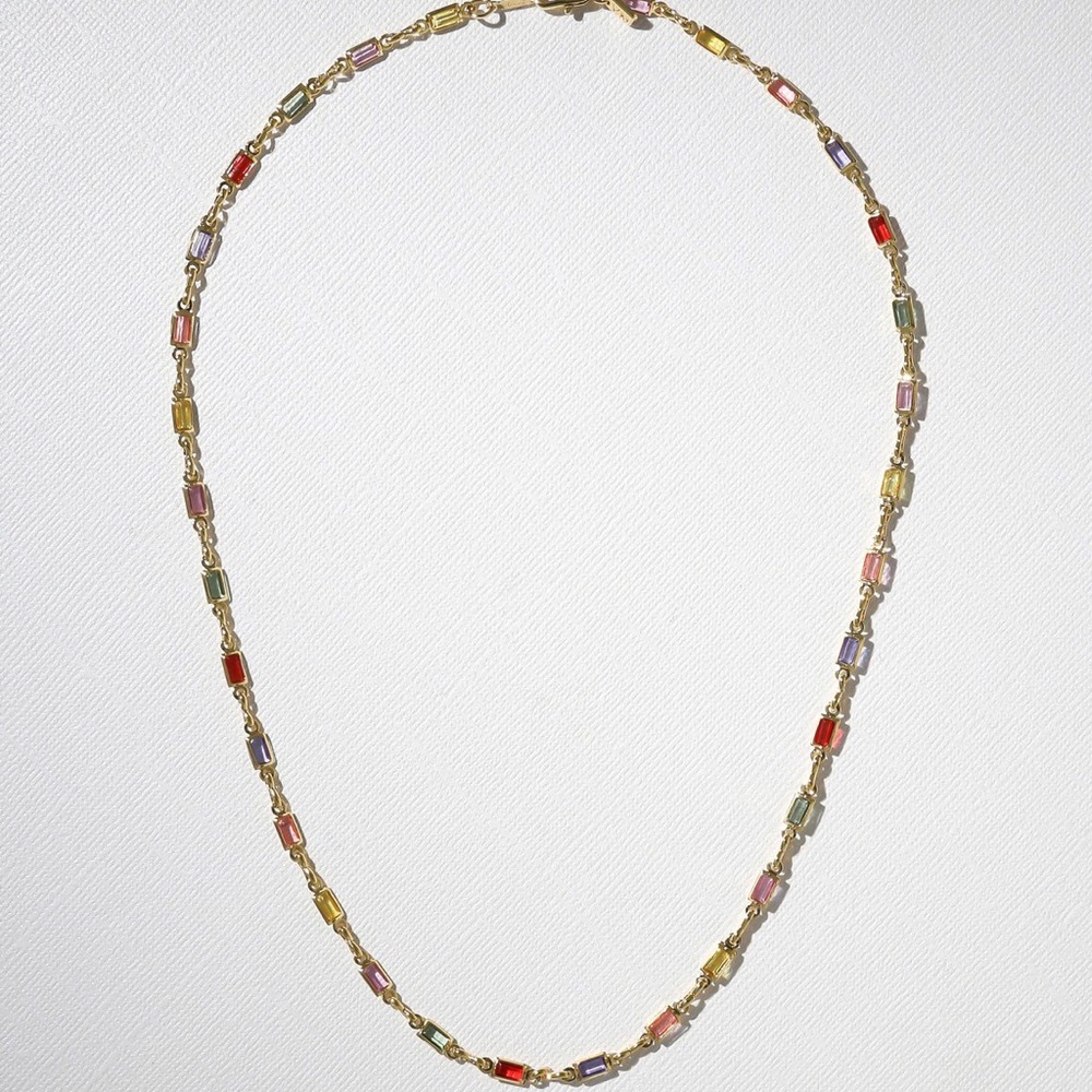 New Vanessa Mooney DIVINE GEMSTONE NECKLACE gold